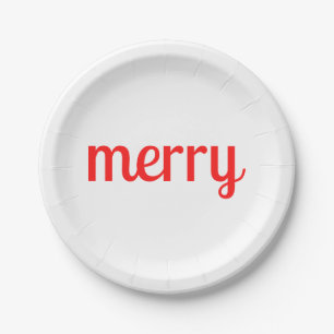 Merry paper plate