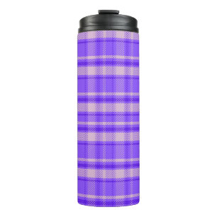 Merry Peri Plaid, Purple Tartan Thermal Tumbler