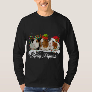 Merry Pigmas 2022 Funny Christmas Tree Xmas light T-Shirt