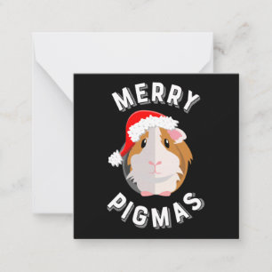 Merry Pigmas Cute and Funny Guinea Pig Christmas Card