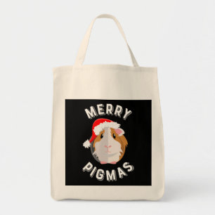 Merry Pigmas Cute and Funny Guinea Pig Christmas Tote Bag