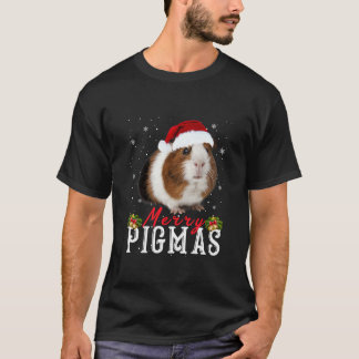 Merry Pigmas Face Mask Funny Guinea Pig Christmas T-Shirt