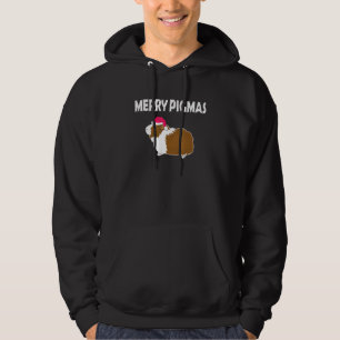 Merry Pigmas Face Mask Guinea Pig Christmas Santa Hoodie