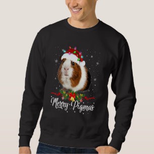 Merry Pigmas Face Mask Guinea Pig Christmas Santa Sweatshirt