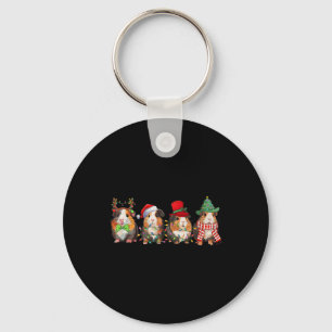Merry Pigmas Funny Santa Guinea Pig Squad Christma Key Ring