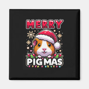 Merry Pigmas Funny Xmas Christmas Guinea Pig Lover Magnet