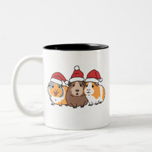 Merry Pigmas Guinea Pig Christmas Animal Lover Two-Tone Coffee Mug