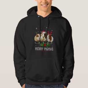 Merry Pigmas Merry Christmas  Guinea Pig Antlers L Hoodie