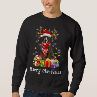 Merry Pitmas Pit Bull Lover Christmas Sweatshirt