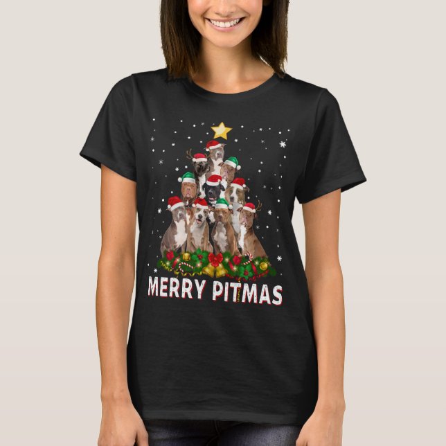 Merry Pitmas Pitbull Dog Ugly Christmas Sweater Tr (Front)