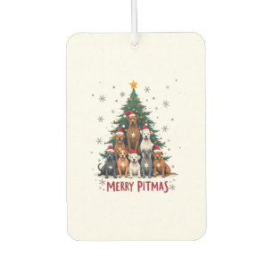 Merry Pitmas Pitbull Dog Ugly Christmas Sweater Tr Car Air Freshener