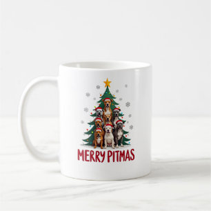 Merry Pitmas Pitbull Dog Ugly Christmas Sweater Tr Coffee Mug