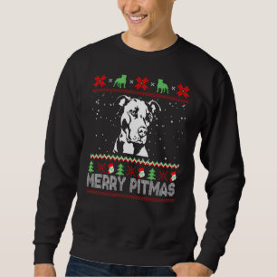 Merry Pitmas Pitbull Dog Ugly Sweater For Dog