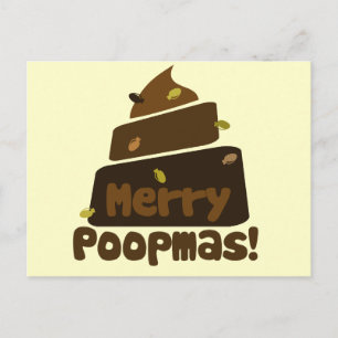 Merry POOPmas Holiday Postcard