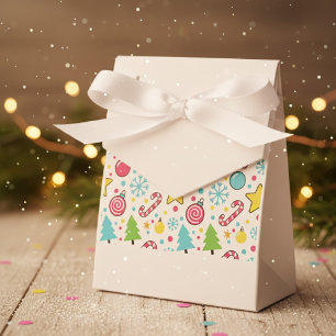 Merry Pop: Festive Christmas Pattern Colorful Favo Favour Box