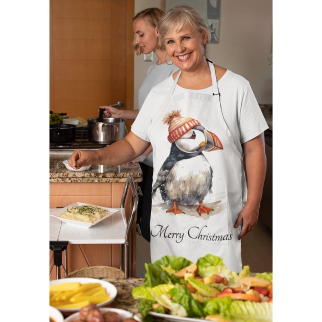 Merry Puffin, custom Apron (Creator Uploaded)