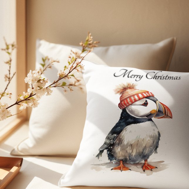 Merry Puffin, custom Cushion (Creator Uploaded)