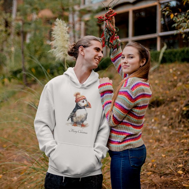 Merry Puffin, custom Hoodie (Creator Uploaded)