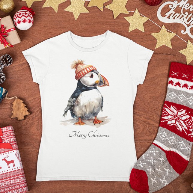 Merry Puffin, custom T-Shirt (Creator Uploaded)