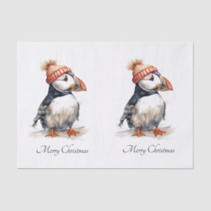 Merry Puffin, custom Tissue Paper