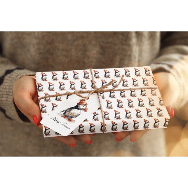 Merry Puffin Wrapping Paper (Creator Uploaded)