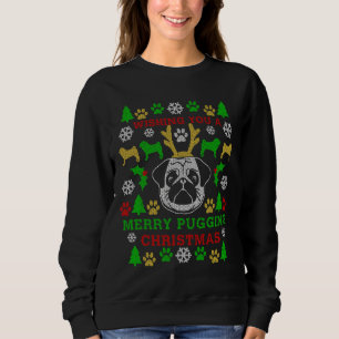 Merry Pugging Christmas Pug Ugly Sweater Digital A
