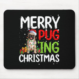 Merry Pugging Funny Pug Xmas Perfect For Any Famil Mouse Pad
