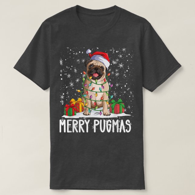 Merry Pugmas 2022 Xmas Pug Christmas Party Pug Lov T-Shirt (Design Front)