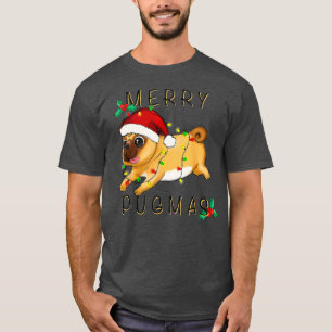 Merry Pugmas Christmas Cute Pug Lover Girl Boy Wom T-Shirt