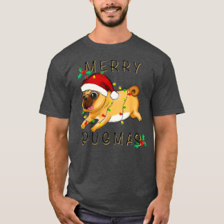 Merry Pugmas Christmas Cute Pug Lover Girl Boy Wom T-Shirt