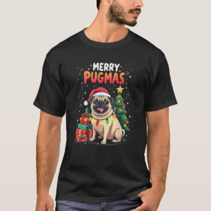 Merry Pugmas Christmas Family Pyjama PJS Dog Xmas T-Shirt