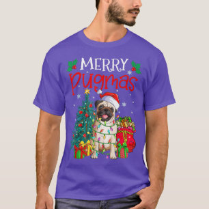 Merry Pugmas Christmas Funny Dog Santa Pug Santa H T-Shirt