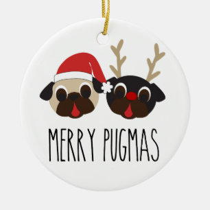 Merry Pugmas Christmas Ornament