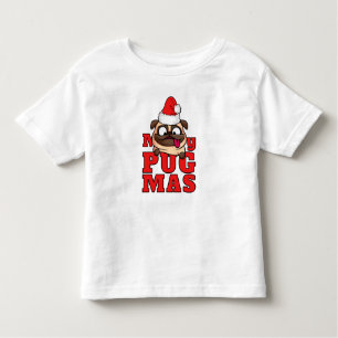 Merry Pugmas Cute Santa Pug Toddler T-shirt
