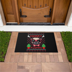 Merry Pugmas! Doormat