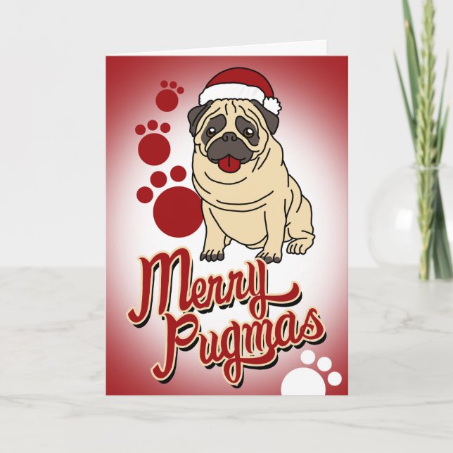 Merry Pugmas! Holiday Card (Front)