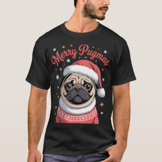 Merry Pugmas Pug Dog Santa Cute Xmas Dogs Lover Co T-Shirt