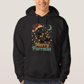 Merry Purrmas Black Cat Christmas Shirt