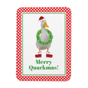 Merry Quackmas Christmas Magnet
