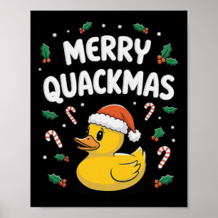 Merry Quackmas Christmas Rubber Duck S Xmas Gifts  Poster