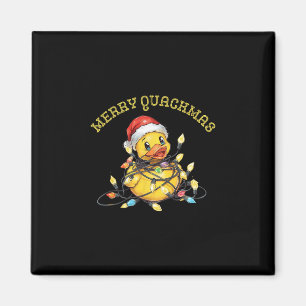 Merry Quackmas Cruise Rubber Duck Christmas Lights Magnet