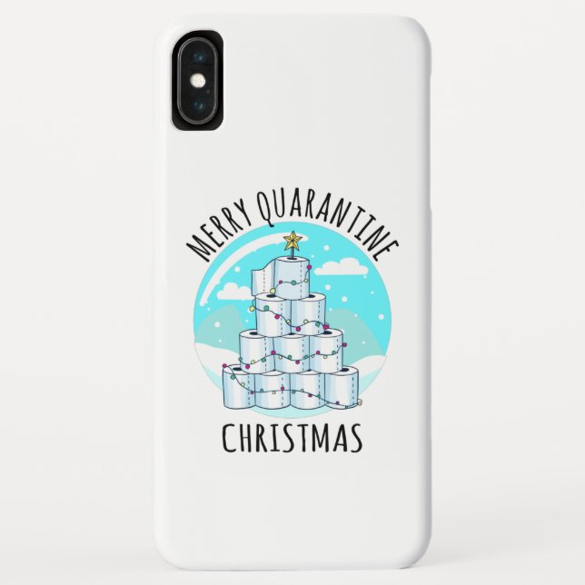 Merry Quarantine Christmas Tree Toilet Paper Case-Mate iPhone Case (Back)
