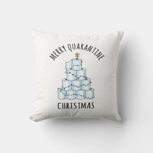 Merry Quarantine Christmas Tree Toilet Paper Cushion