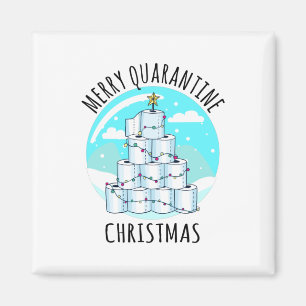 Merry Quarantine Christmas Tree Toilet Paper Magnet