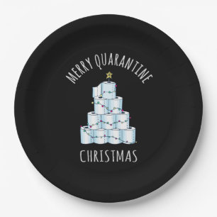 Merry Quarantine Christmas Tree Toilet Paper Plate