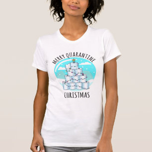 Merry Quarantine Christmas Tree Toilet Paper T-Shirt