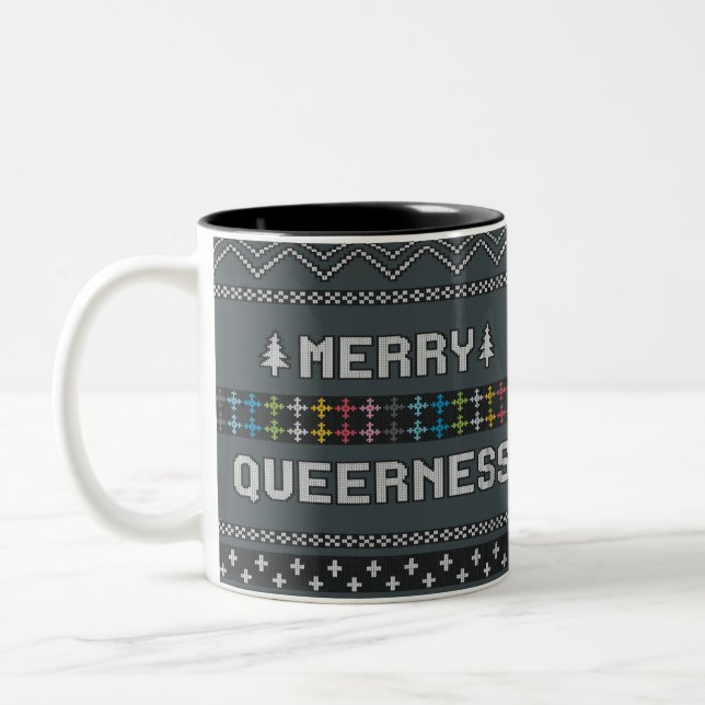 Merry Queerness Two-Tone Coffee Mug (Left)