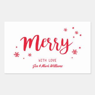 Merry Rectangular Sticker
