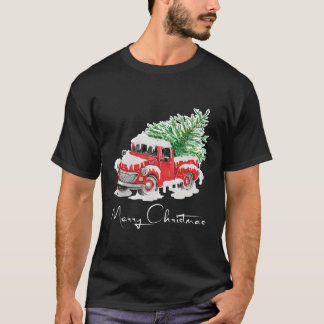 Merry Red Truck With Tree T-Shirt