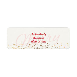 Merry Return Address Label